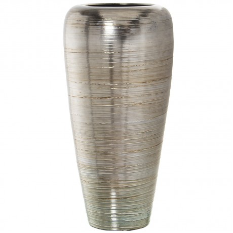 Jarrão de Chão Cerâmica Prata Champagne